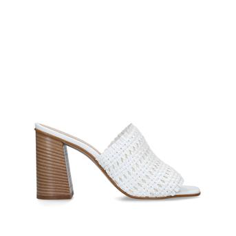 Lirella White Woven Mule Heels from Aldo