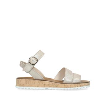Annie Gold Leather Flatform Sandals from Paul Green