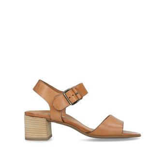 Jane Tan Leather Block Heel Sandals from Paul Green