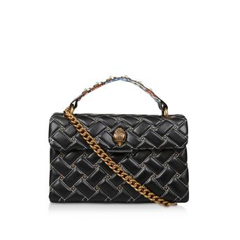 Leather Eye Kensington Black Studded Shoulder Bag from Kurt Geiger London