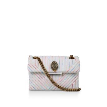 Mini Kensington White Mini Shoulder Bag With Rainbow Stitching from Kurt Geiger London