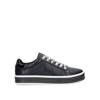 Lambert Black Logo Lace Up Trainers from Kurt Geiger London