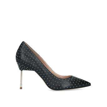 Britton 90 Stud Black Studded Stiletto Heel Court Shoes from Kurt Geiger London