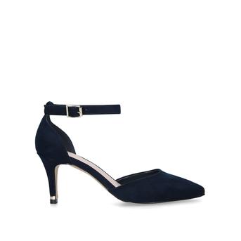 Wide Fit Kixx Wide Fit Navy Mid Heel Court Shoes from Carvela