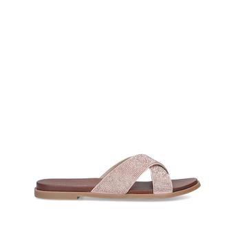 Glitz Metallic Embellished Sliders from Nine West