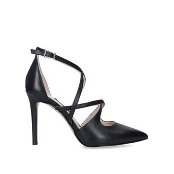 Tuluiza Black Cross Strap Stiletto Heel Court Shoes from Nine West