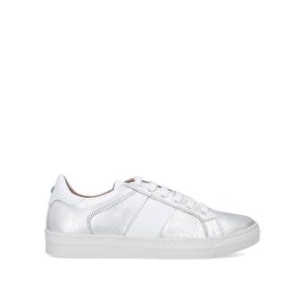 Jasmine Metallic Silver Lace Up Trainers from Carvela