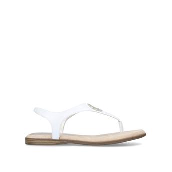 Farrana White Flat Sandals from Anne Klein