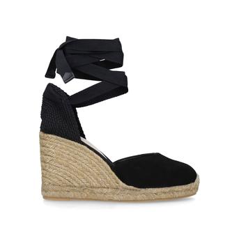 Muschett Black Wedge Heeled Lace Up Sandals from Aldo