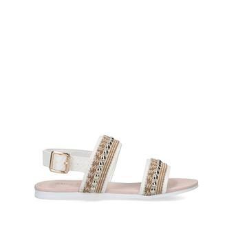 Darla White Embellished Sandals from Miss KG