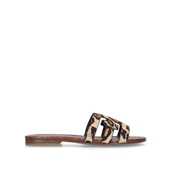 Bay Leopard Print Flat Sandals from Sam Edelman