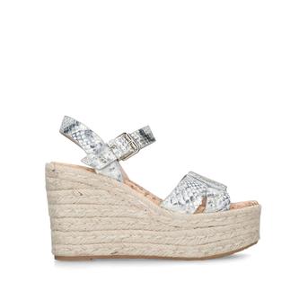 Maura Snake Print Leather Espadrille Wedge Heels from Sam Edelman