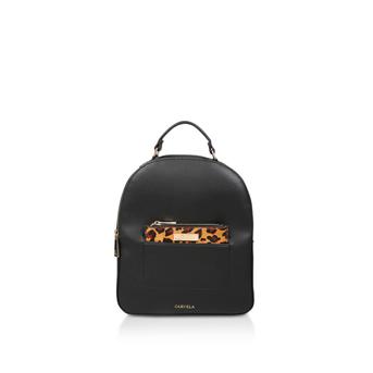 Felix Pocket Backpack Black Backpack With Leopard Print Purse from Carvela