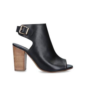 Sent Black Block Heel Open Back Sandals from Carvela