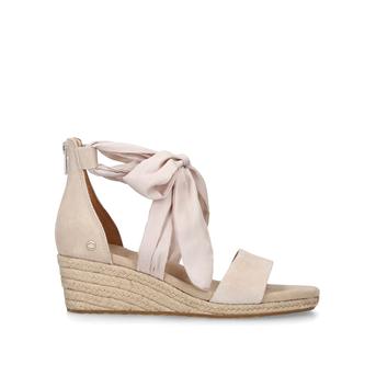 Trina Nude Suede Wedge Heel Sandals from UGG