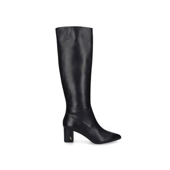 ladies black leather knee high boots size 5
