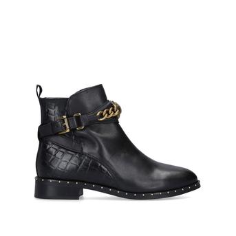 Chelsea Jodhpur Black Ankle Boots With Chain Detail from Kurt Geiger London