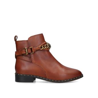 Chelsea Jodhpur Tan Ankle Boots With Chain Detail from Kurt Geiger London