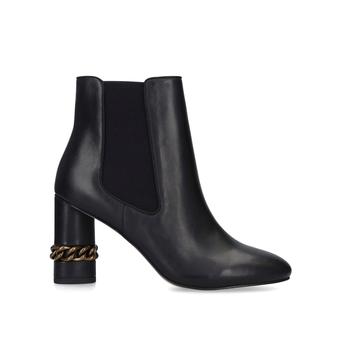 Raquel Ankle Boot Black Chain Detail Block Heel Ankle Boots from Kurt Geiger London