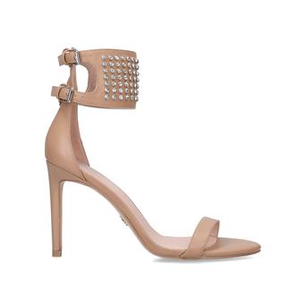 Seth High Sandal Nude Studded Ankle Strap Sandal from Kurt Geiger London