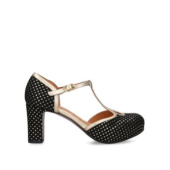 Ibis Black Mary Jane Block Heel Court Shoes from Chie Mihara