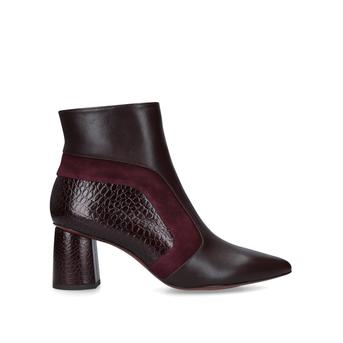 Lupe Wine Flared Heel Ankle Boots from Chie Mihara