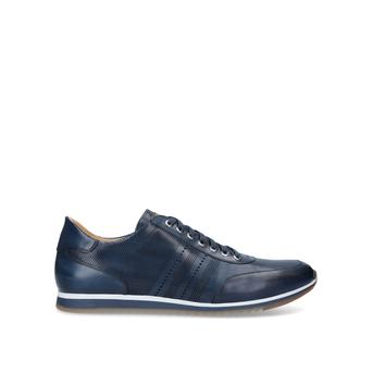 Nos Stripe Perf Runner Navy Lace Up Trainers from Magnanni