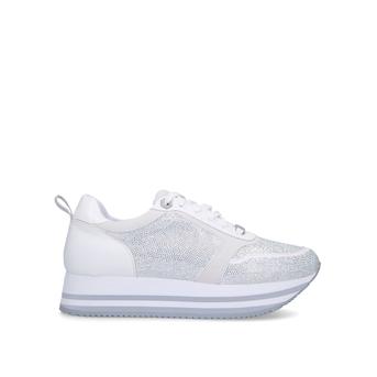 Langley White Embellished Chunky Trainers from Carvela