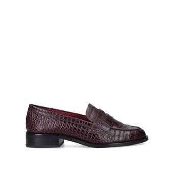 Lovayven Brown Croc Effect Loafers from Aldo