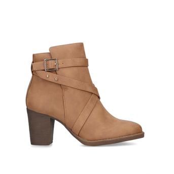 Tara Tan Block Heel Ankle Boots from Carvela Comfort