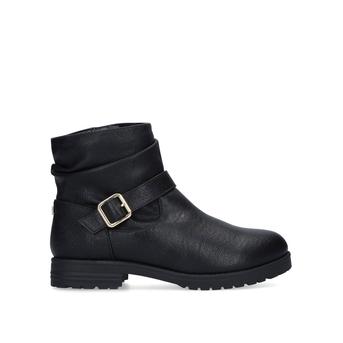 Teresa Black Buckle Detail Ankle Boots from Carvela Comfort