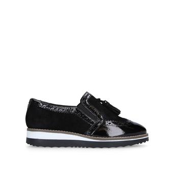 Maker Black Flatform Tassel Loafers from Carvela