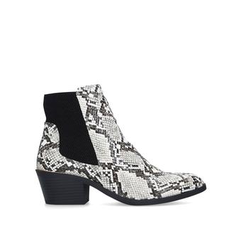 Hally Snake Print Cuban Heel Ankle Boots from Miss KG