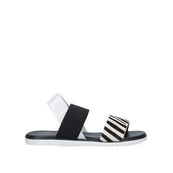 Rafi Black And Zebra Print Sandals from KG Kurt Geiger