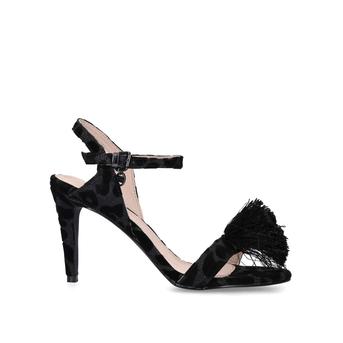 Perry Black Strappy Sandals With Tassel Detail from Miss KG