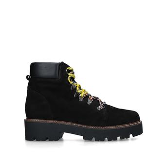 Sampha Black Leather Hiker Boots from Carvela