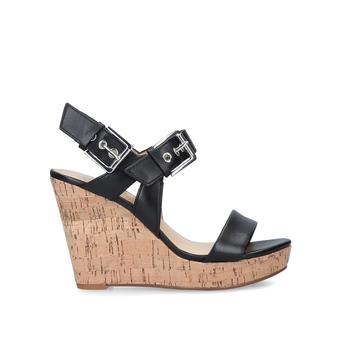 Scarlett Black Cork Wedge Sandals from Nine West