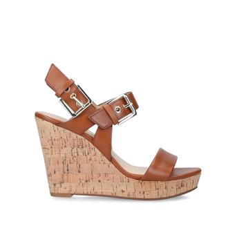 Scarlett Tan Cork Wedge Sandals from Nine West