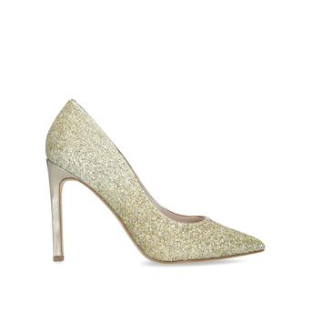 Tatiana Metallic Gold Stiletto Heel Court Shoes from Nine West