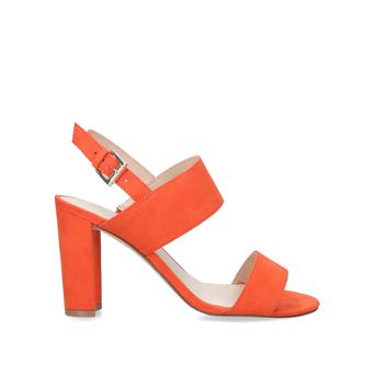 Narolyn Orange Block Heel Sandals from Nine West