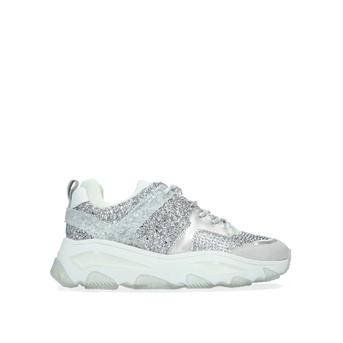 Letta Silver Embellished Chunky Trainers from Kurt Geiger London