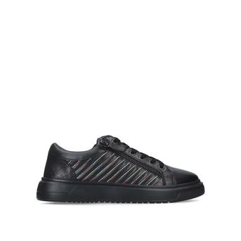 Jacobs Sneaker Men's Black Trainers With Rainbow Stitching from Kurt Geiger London
