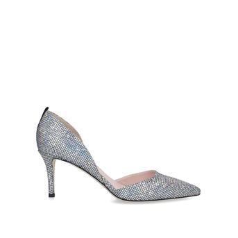 Phantom Silver Embellished Stiletto Heel Court Shoes from Sarah Jessica Parker