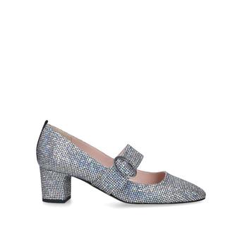 Tartt Silver Embellished Block Heel Court Shoes from Sarah Jessica Parker