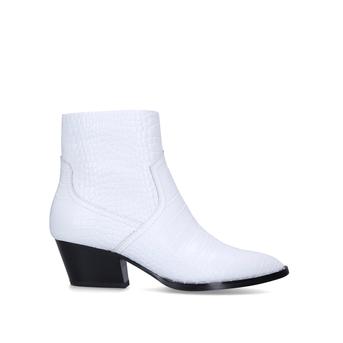 Agroacia White  Patent Cuban Heel Ankle Boots from Aldo