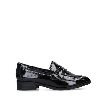 Agroania Black Patent Studded Loafers from Aldo