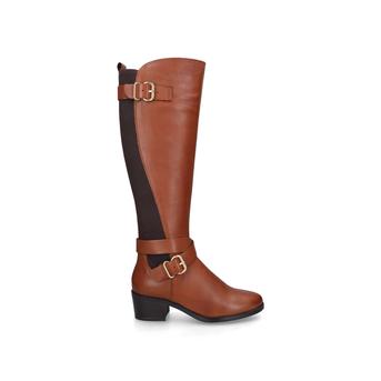 Elvaralith Brown High Leg Buckle Boots from Aldo