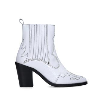 Damen White Block Heel Western Boots from Kurt Geiger London