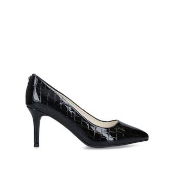 Bertrude Black Snake Effect Court Shoes from Anne Klein