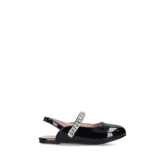Mini Princely Patent Black Mule With Embellished Strap Ages 2-7 from Kurt Geiger London